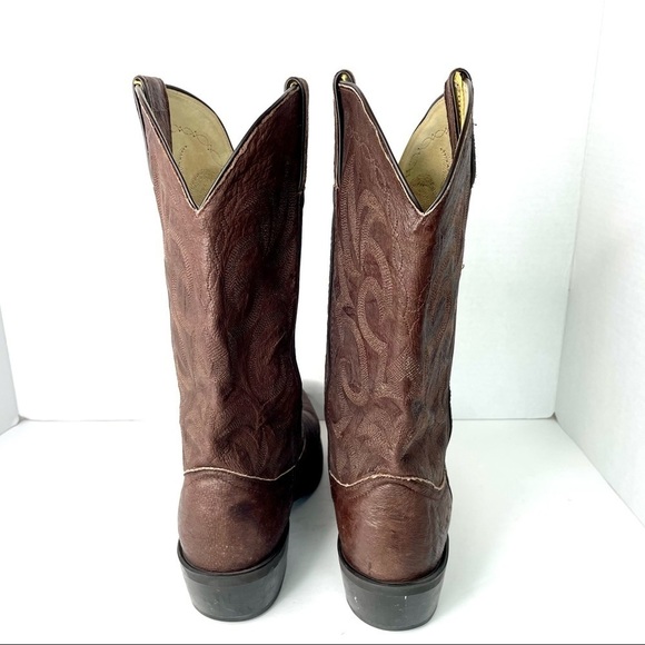 Men's Durango Brown Leather Steel Toe Western Cowboy Work Boots Size 8 D - Picture 7 of 15